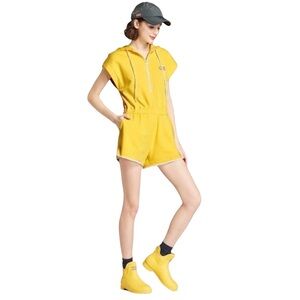 Hunter Bright Yellow Hooded Romper size XS